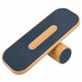 Holz-Balanceboard mit Rutschfester Oberfläche, Blau/Holz