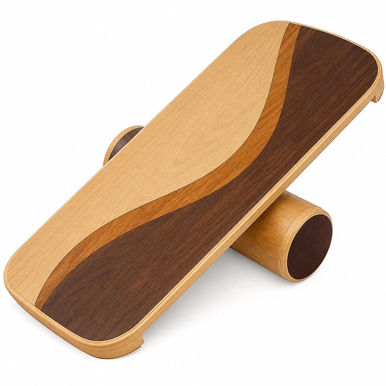 Balance-Board für Gleichgewichtstraining, Hellbraun/Dunkelbraun