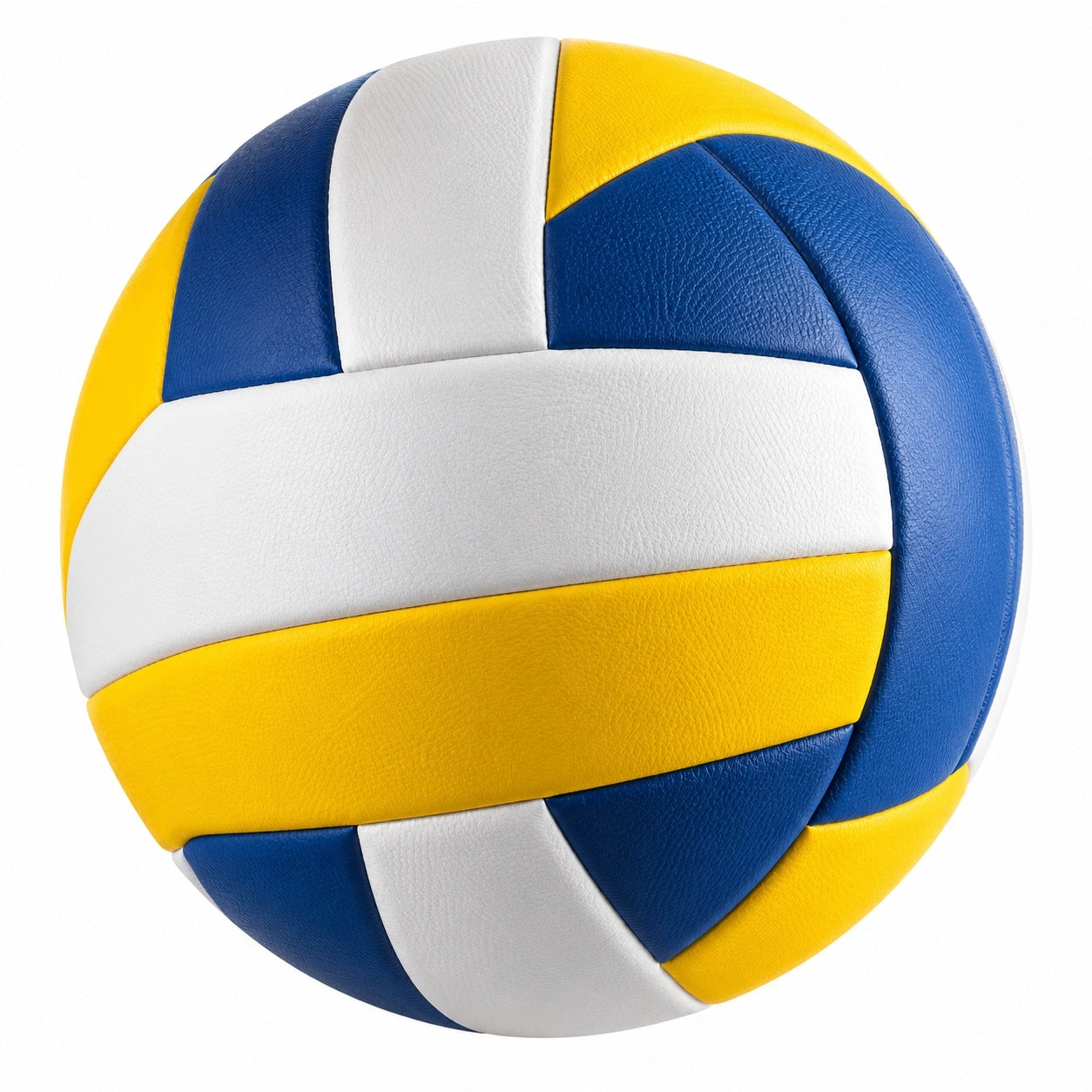 Volleyball Weiß Blau Gelb Genähte Panels