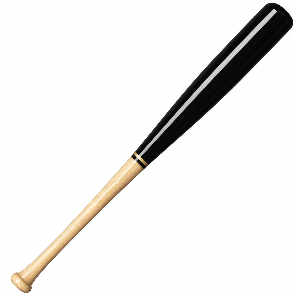 Baseballschläger Schwarz/Holz 85 cm