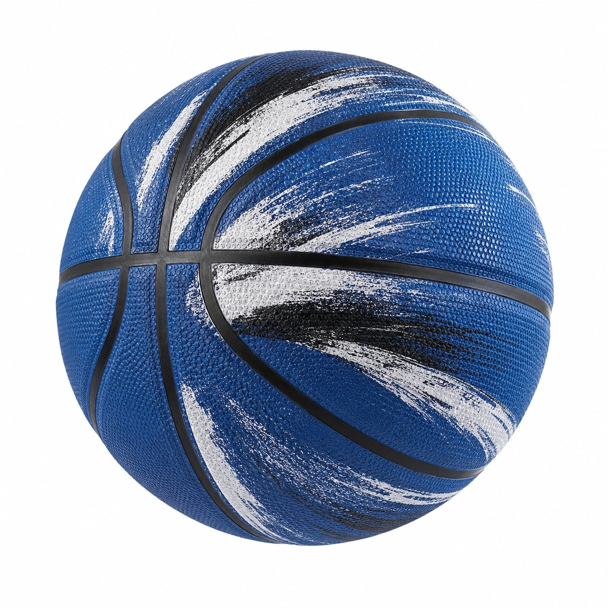 Basketball für Outdoor und Indoor, Blau/Schwarz/Weiß