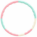 Fitness Hula Hoop Wellenförmig Rosa/Grün/Beige