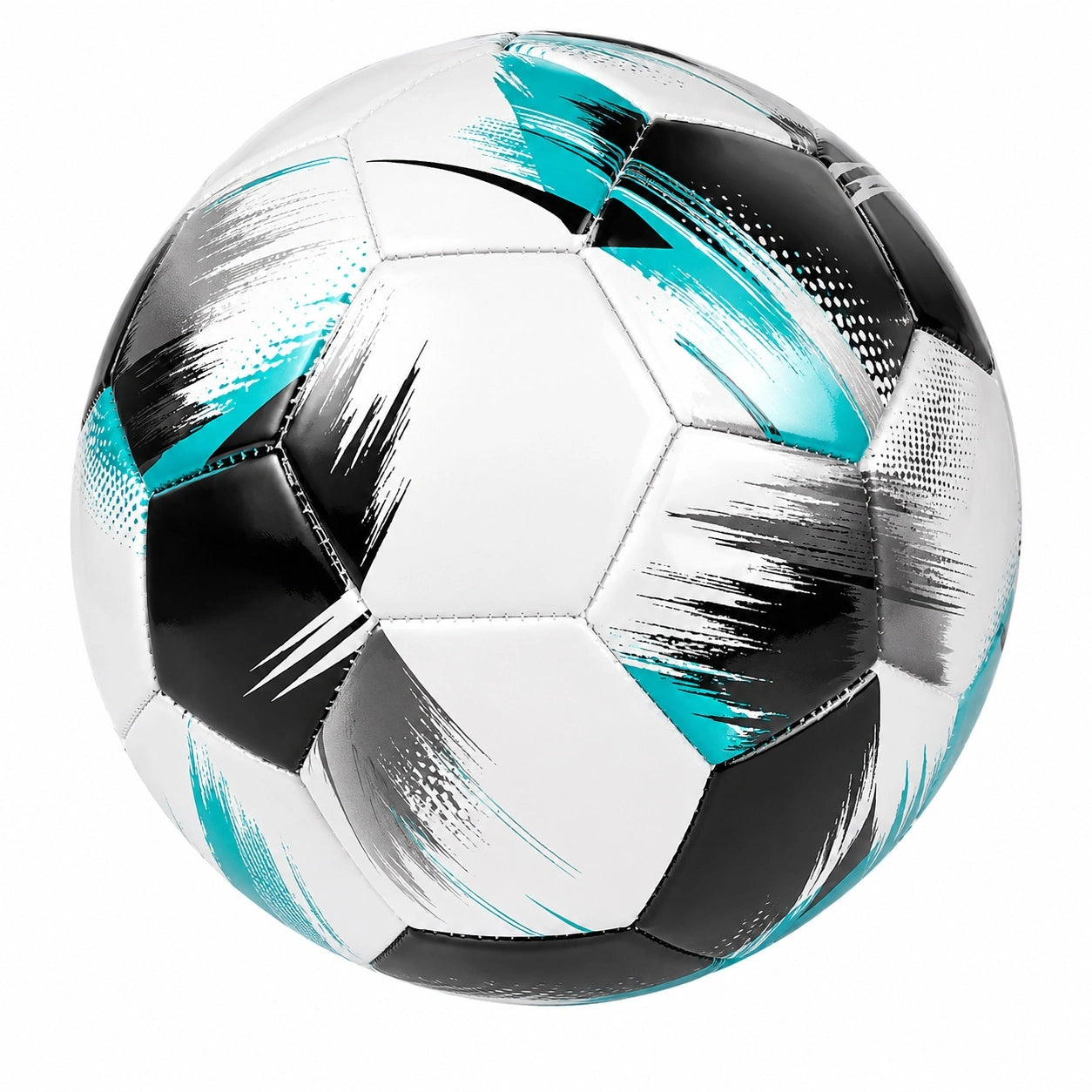 Fußball Größe 5 Weiß Schwarz Türkis