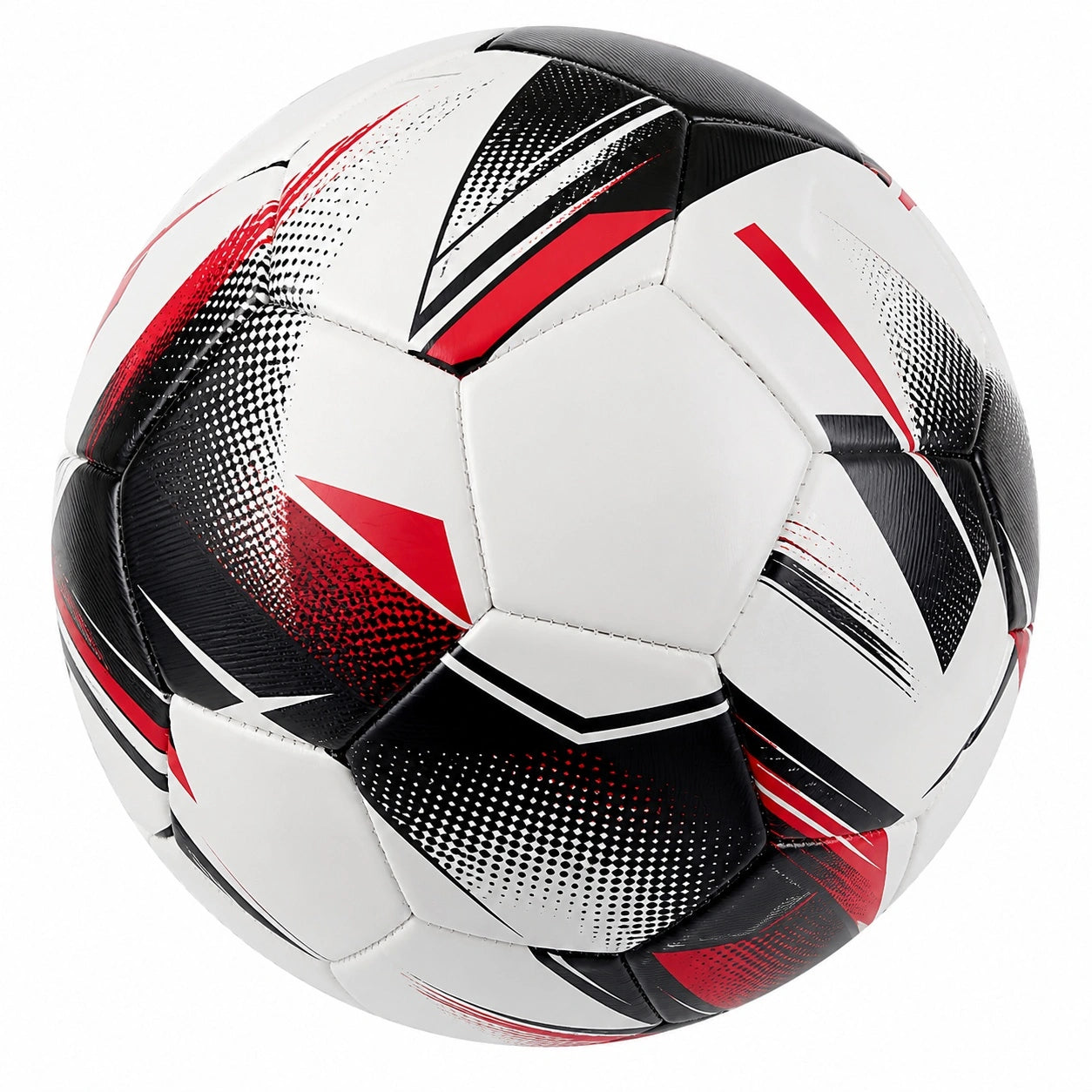 Fußball Weiß Rot Schwarz 68 cm für Erwachsene und Kinder