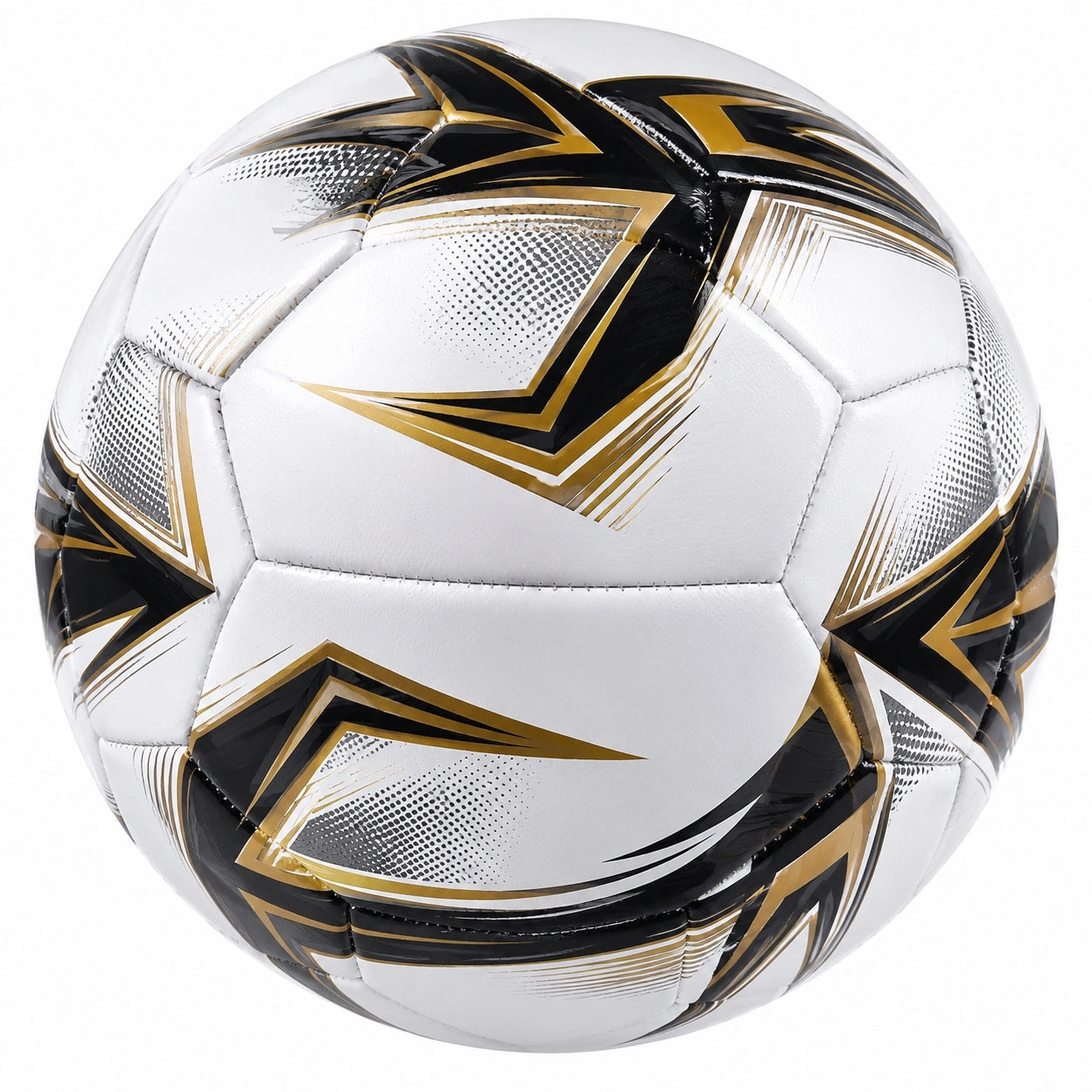 Dynamischer Fußball Weiß Schwarz Gold 68 cm