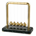 Newtons Wiege Pendelspiel Gold Schwarz Marmor